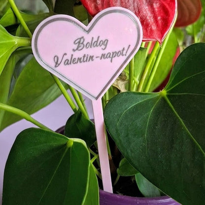 Szív alakú virágdísz tábla